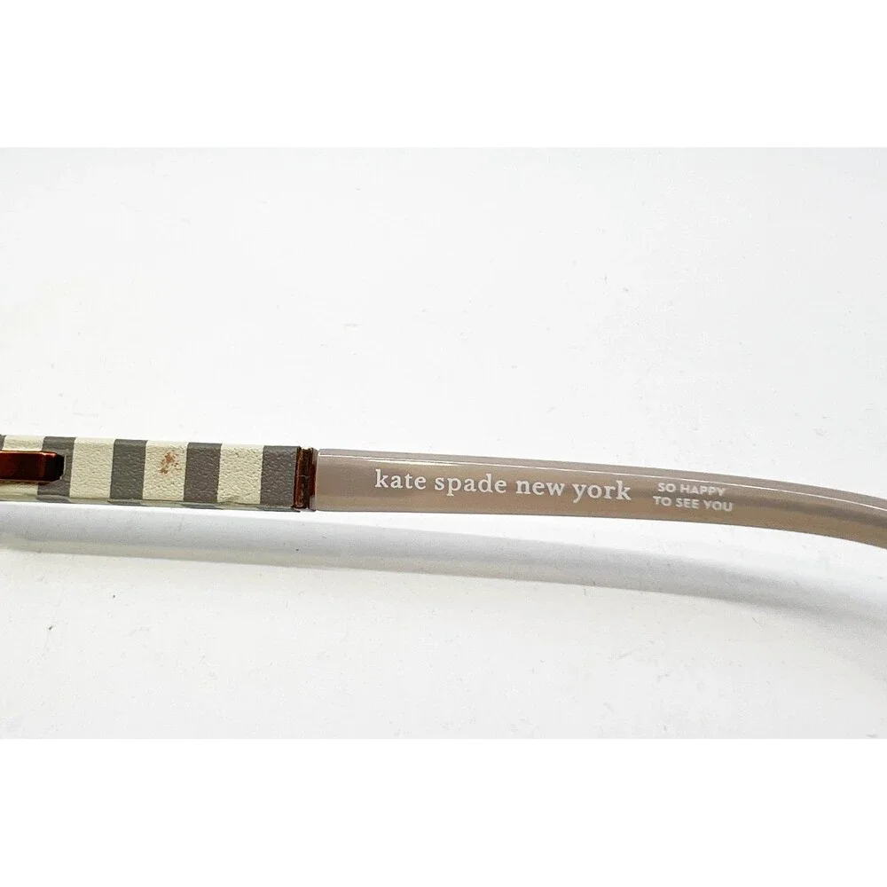 Kate Spade Eyeglasses Womens Brown Valary Cat Eye Striped Temple 51-16-135